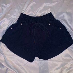 Navy Blue High Waisted Boat Shorts by Rewash - S